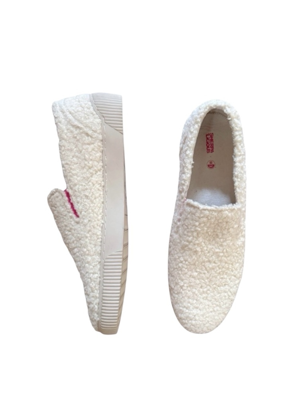 BROWNS B2 Men’s Slip On Sherpa Loafers Cream Size 10 EU 43 Summer Shoe